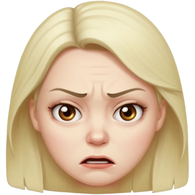 Beautiful woman angry and sick of idiots emoji