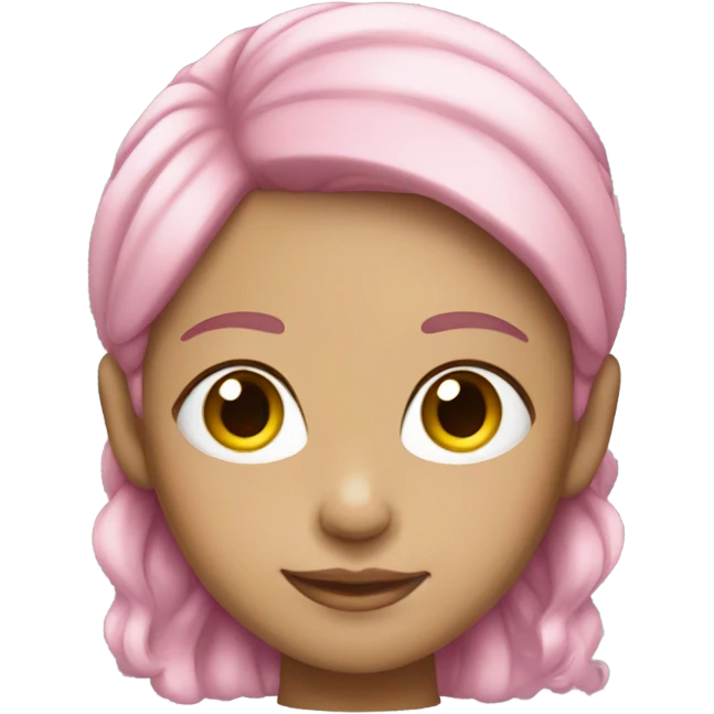 Lightskin pink haired girl emoji