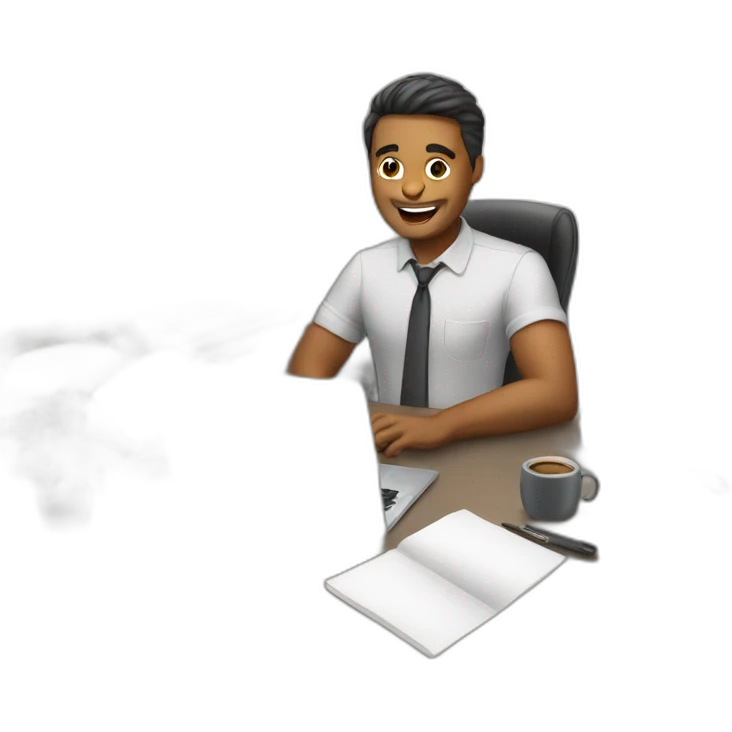 men working home office emoji