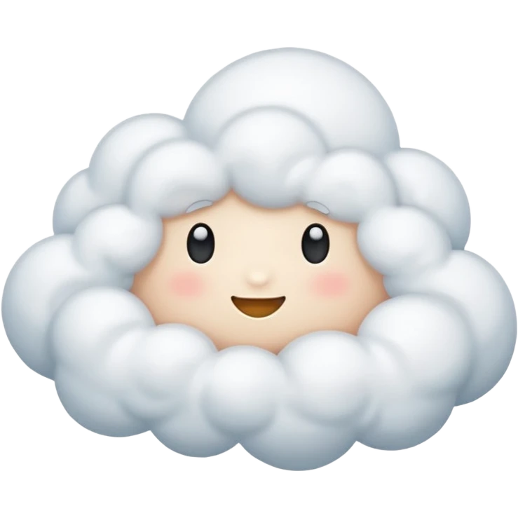fluffy white cloud emoji