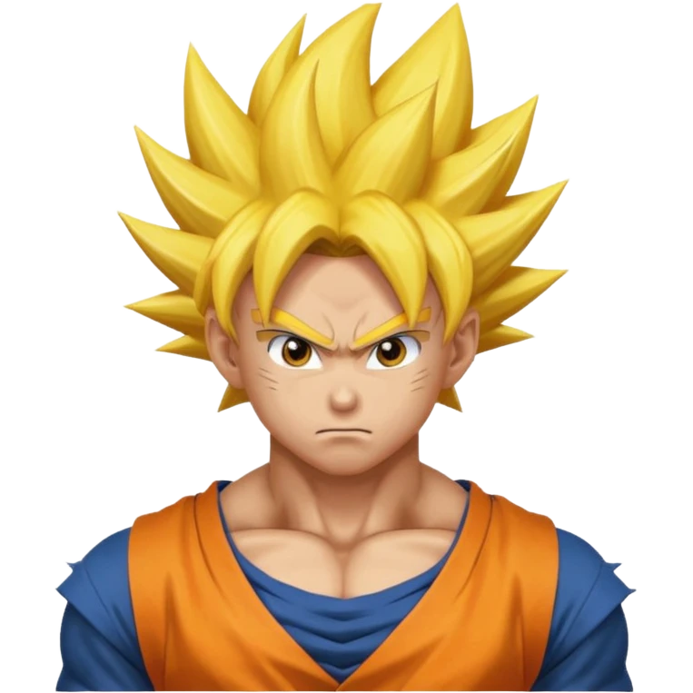 Goku's transformation with yellow hair emoji emoji