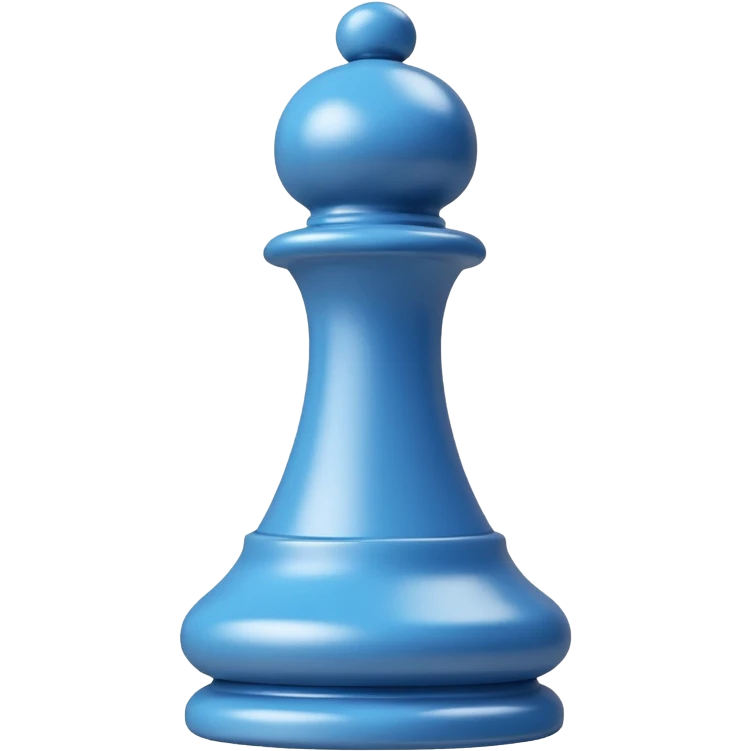 white plastic chess pieces, pawn, white emoji