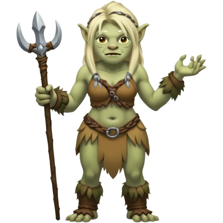 Norwegian forest mountain troll lady, Huldra (full body) emoji