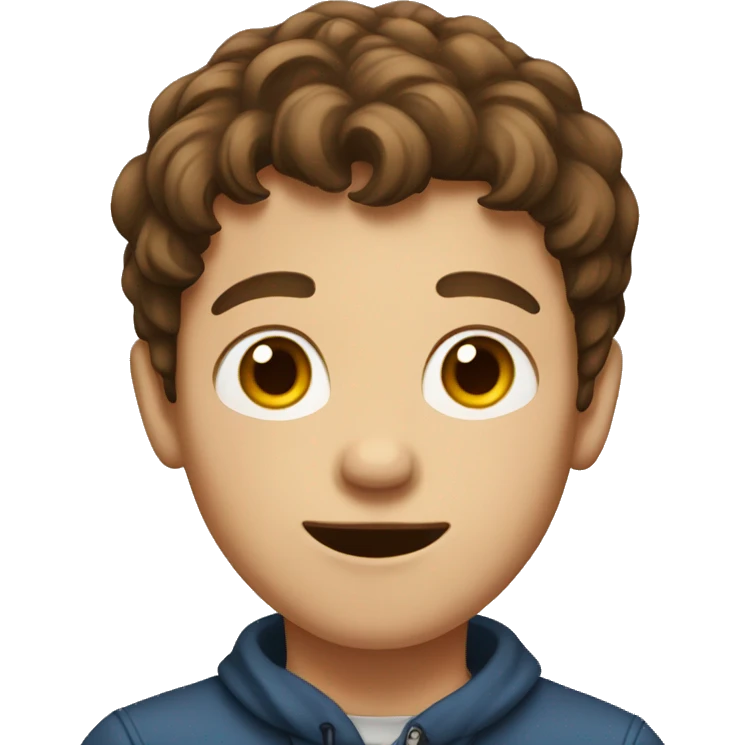 boy with brown hair portrait emoji