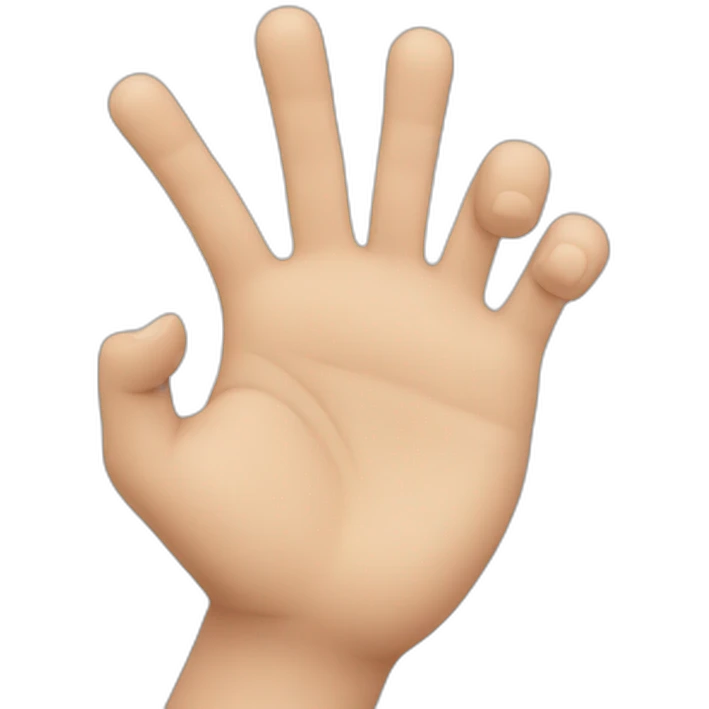 3 Fingers in human hand emoji