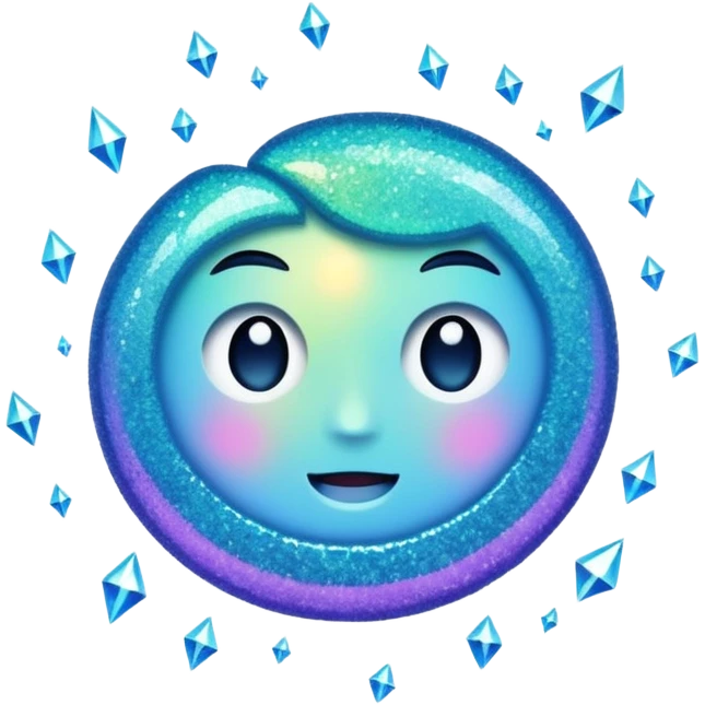 glitter cian panthom emoji