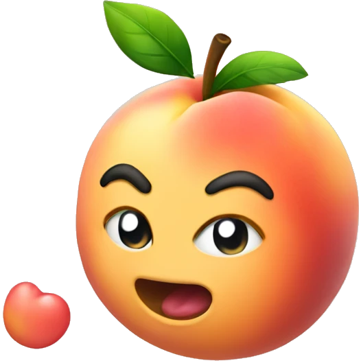 Peach blowing kiss emoji