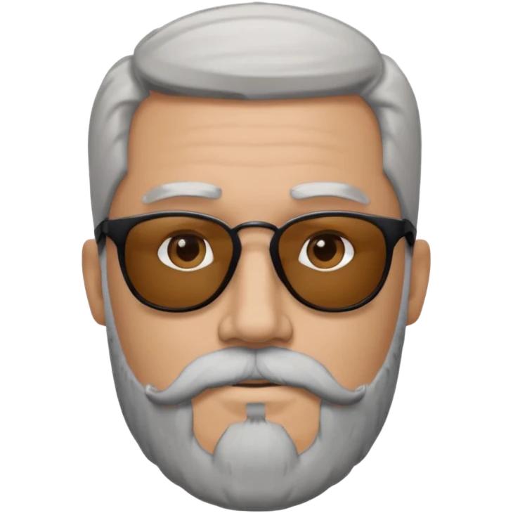ma, wearing black sunglasses, gray goatee beard emoji