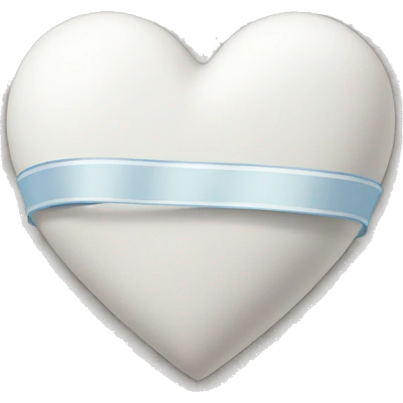 White heart with ribbon emoji
