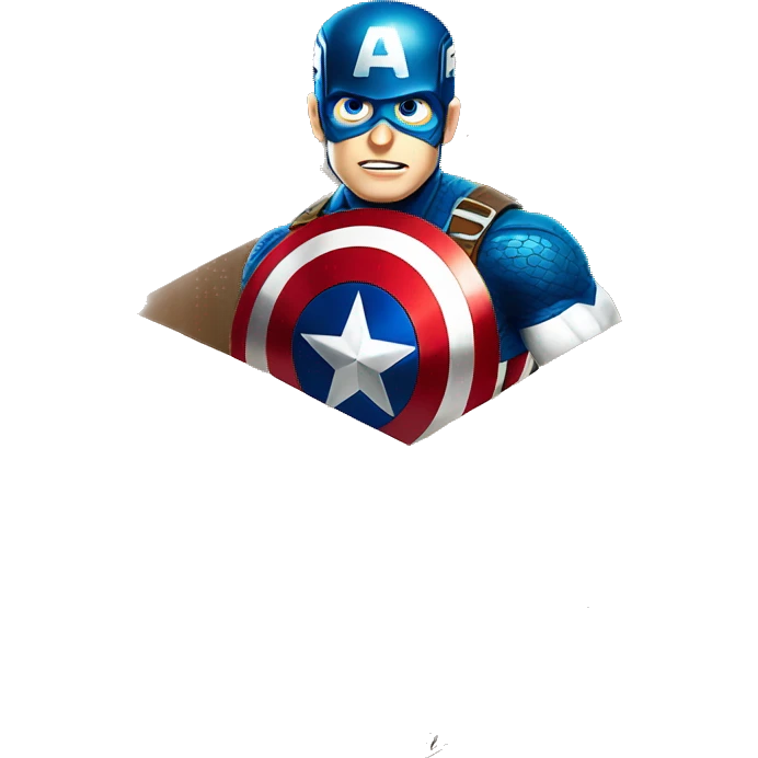 Captain America is preparing a package emoji