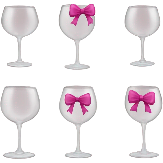 wine glasses with bows emoji