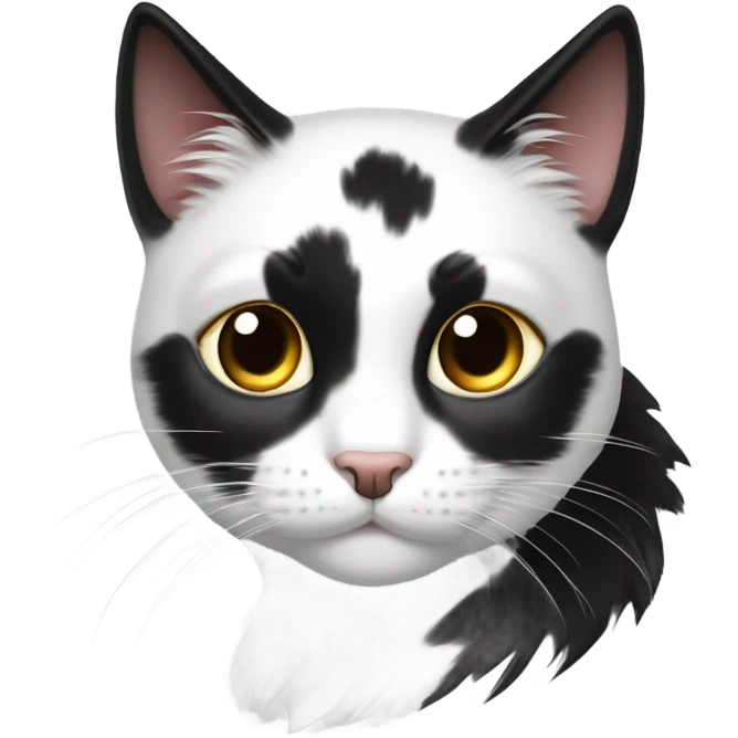 Spotted Black and white cat  emoji