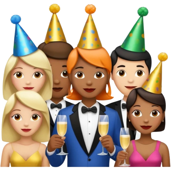 200 people eating at a family party emoji