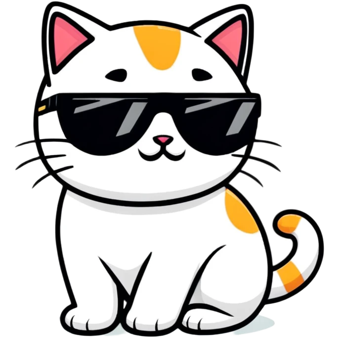Cat with sunglasses emoji