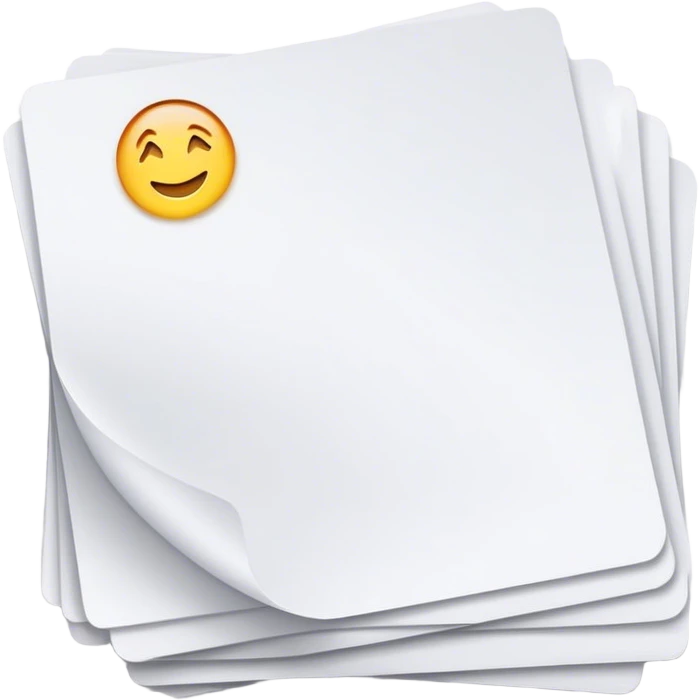 folhas de papel emoji