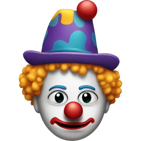 Sad emoji clown emoji