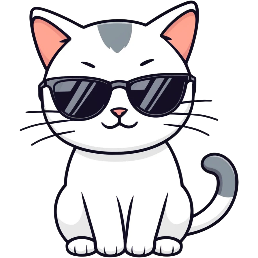 Cat with sunglasses emoji