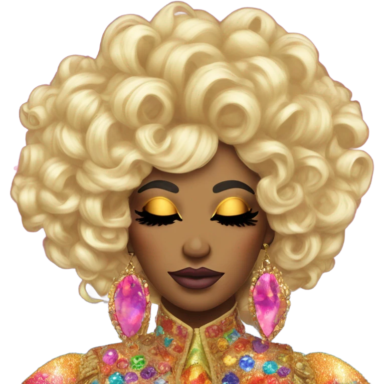 Bearded drag queen sleeping emoji
