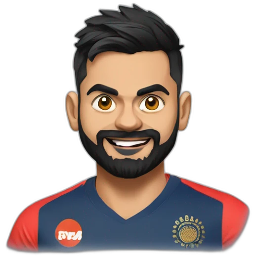 Virat kohli wearing punjab t shirt emoji
