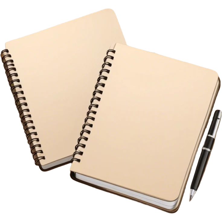 Beige notebooks emoji