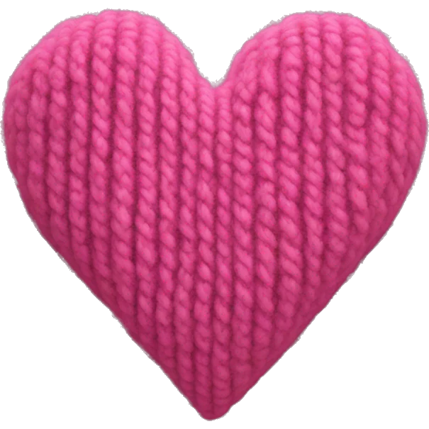 A heart made of wool emoji
