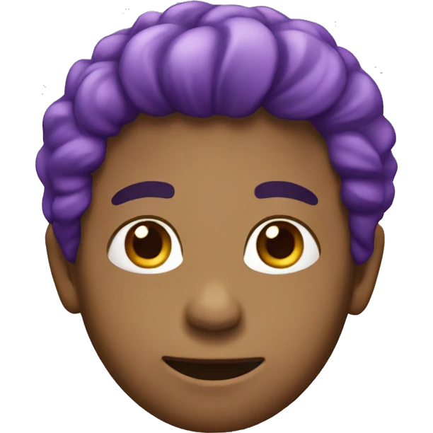 emoji enojado con pelo violeta emoji