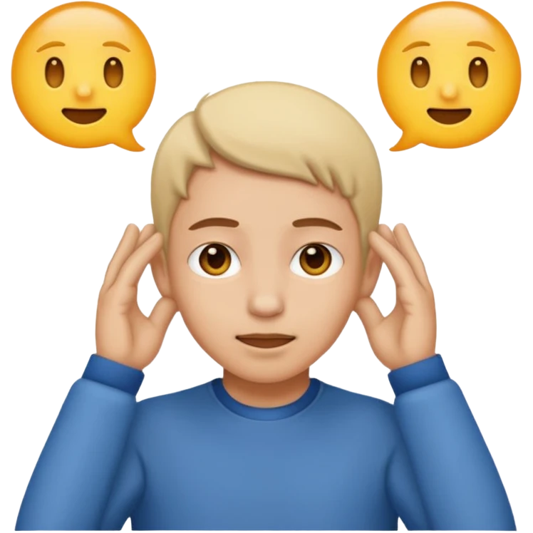 Emoji touch both ear emoji