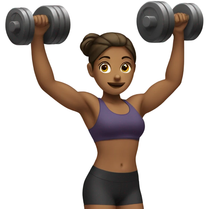 girl lifting weights emoji