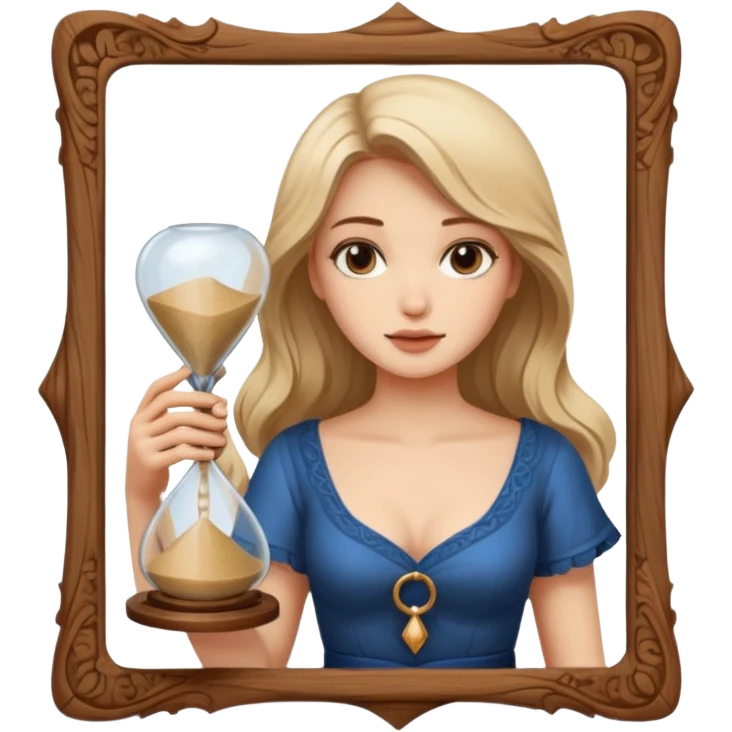 woman holding hourglass emoji