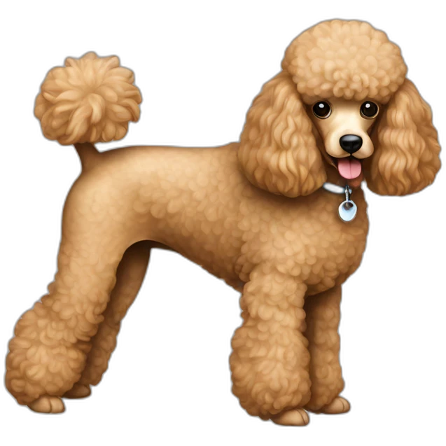 dog Miniature Poodle full body emoji