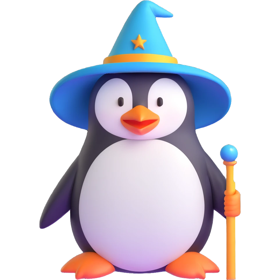 penguin wizard emoji