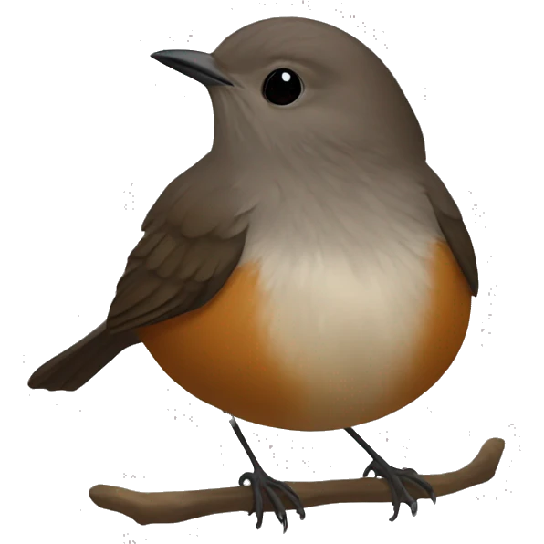Brown robin  emoji