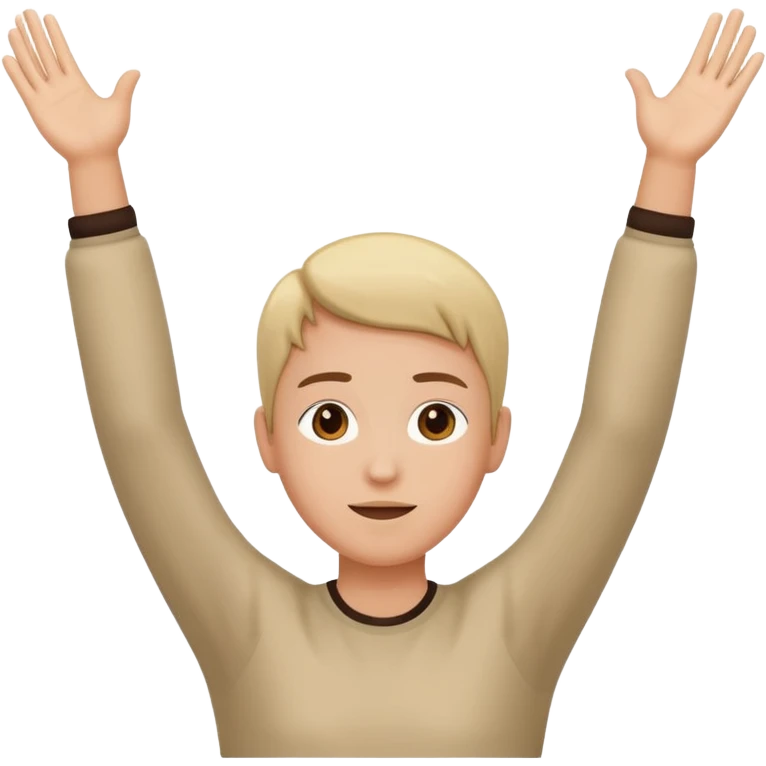 person raising arms in a simple pose emoji