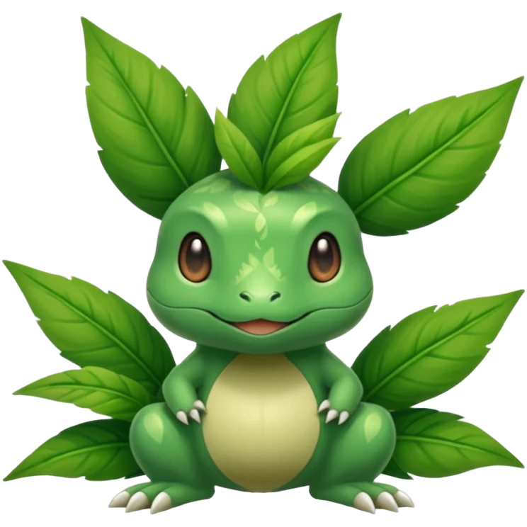 Pokemon red and green legendary grass type emoji