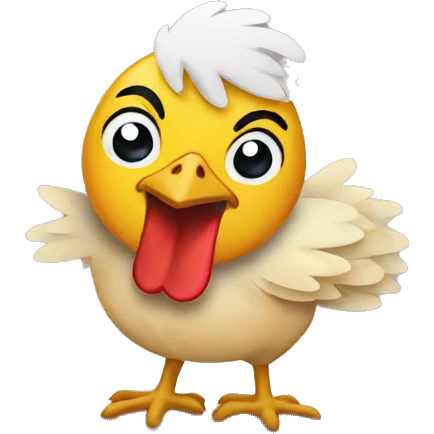 chicken sweeping the floor emoji