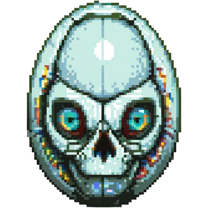 cranial, eye, MRI, SCAN, egg, embryonic, inside of glass egg, alien, eerie emoji