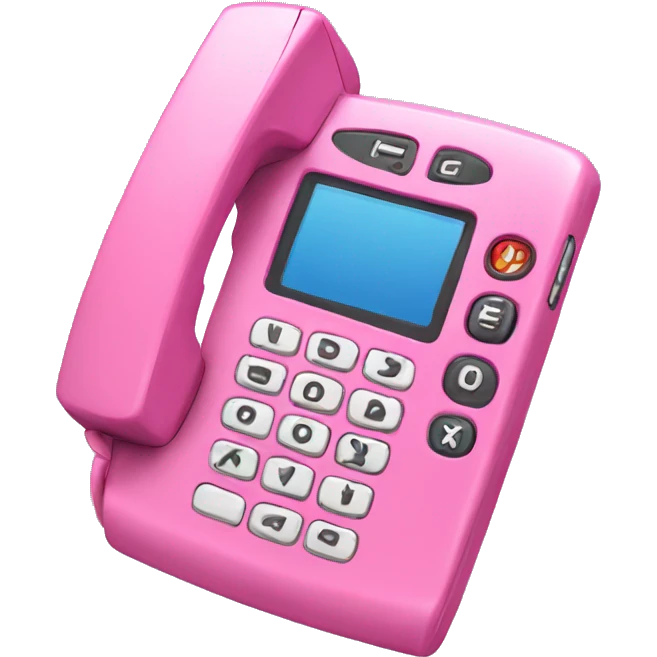 Pink flip phone  emoji
