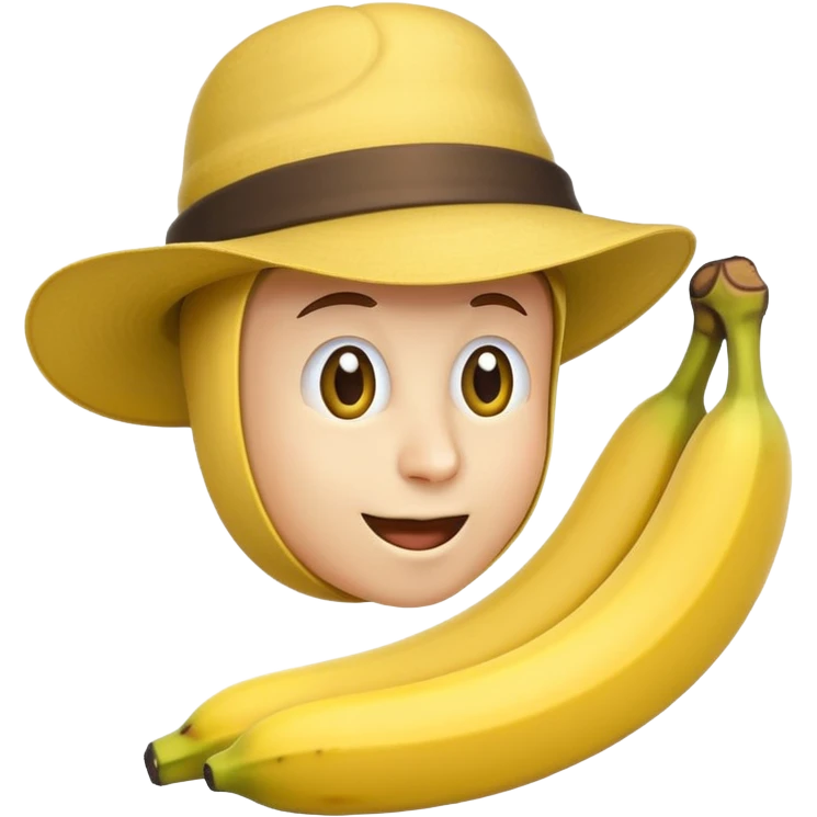 banana with a hat emoji