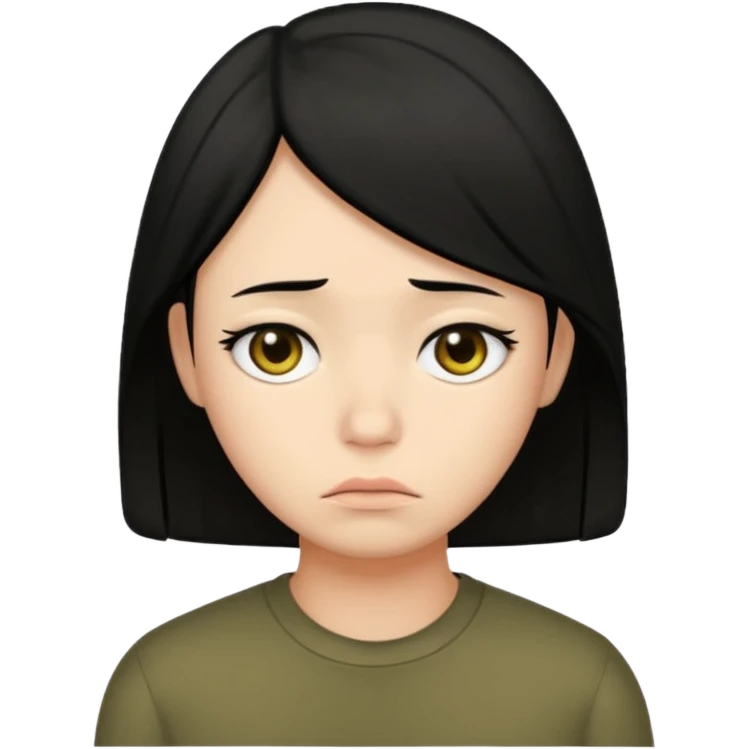 triste pelo negro emoji