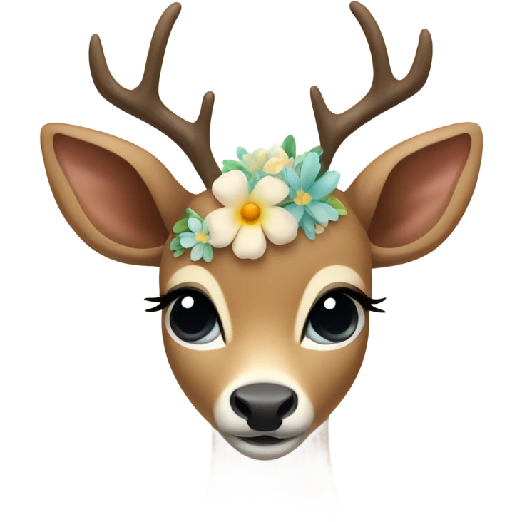 Girly deer emoji