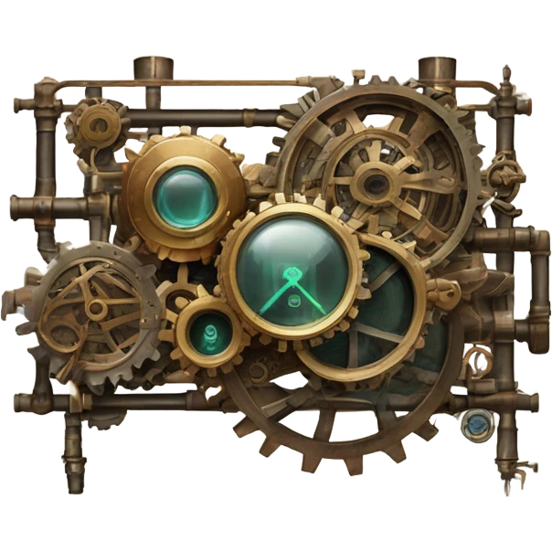  steampunk frame on modern empty radar screen  emoji