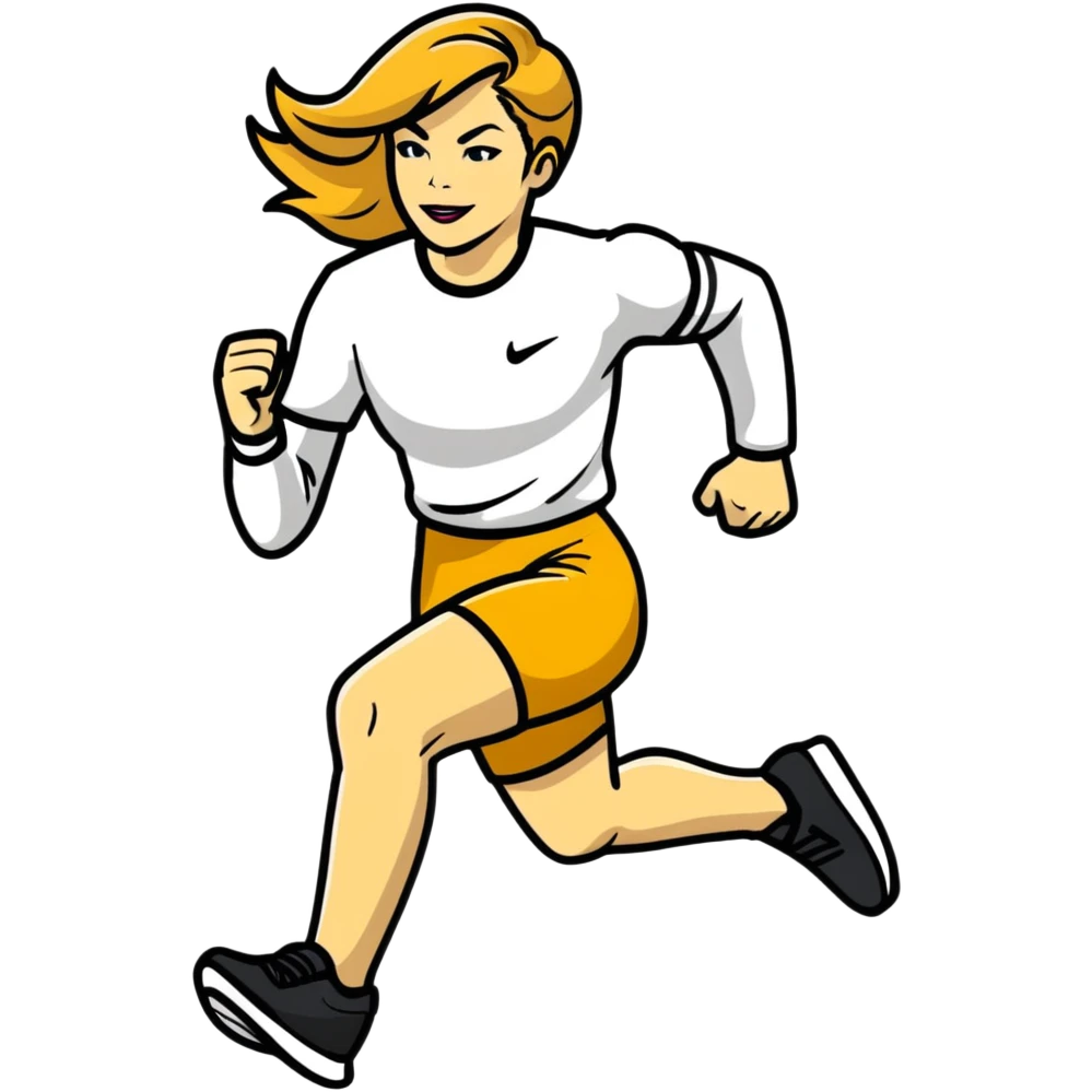 Michelle Monaghan running, athletic woman with honey blonde hair emoji