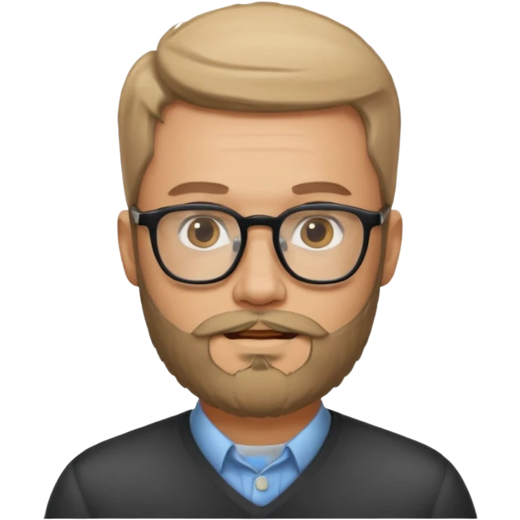 hombre con barba y lentes emoji