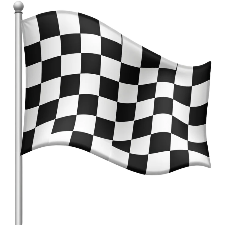 finish line with checkered flag emoji