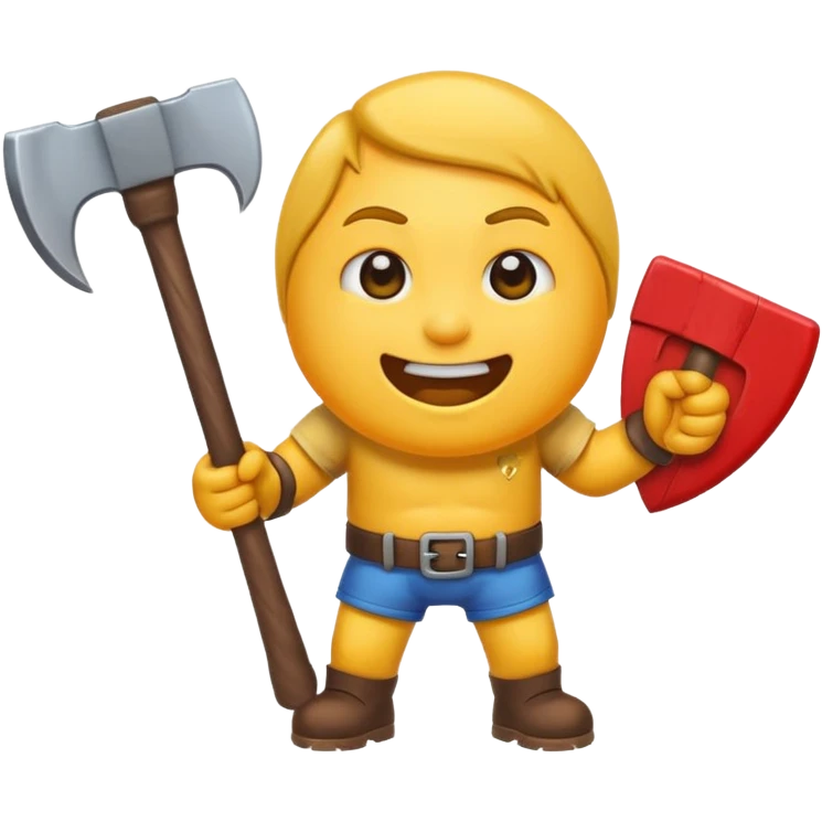 Emoji throwing axe emoji