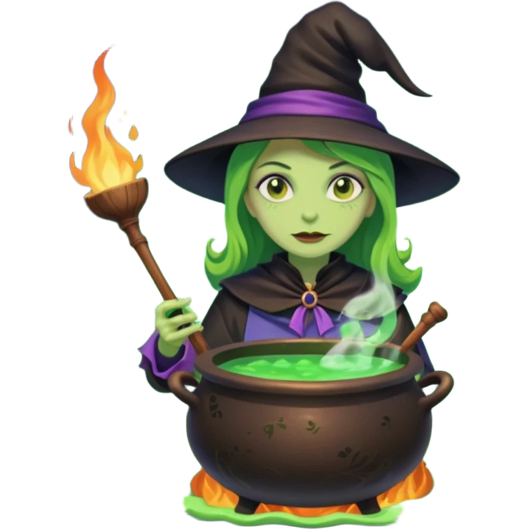 green witch cooking potion emoji