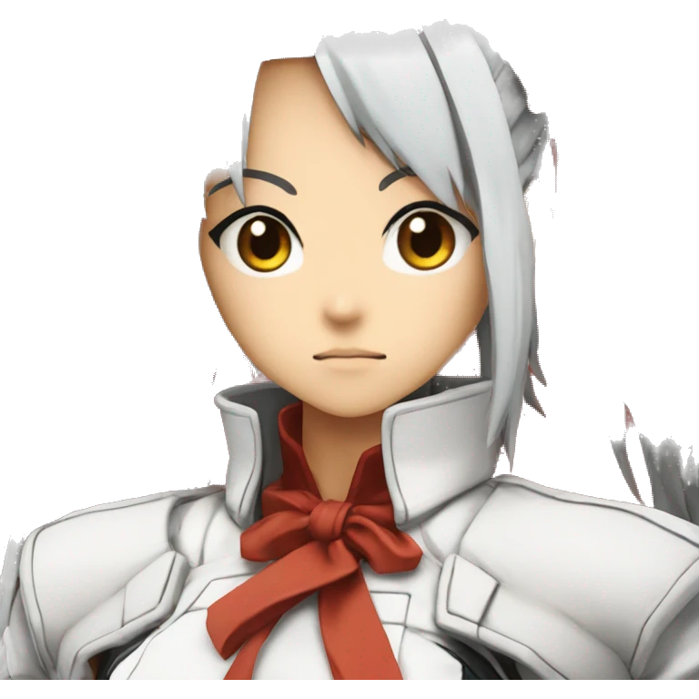 guilty gear character, asuka, anime, emoji emoji