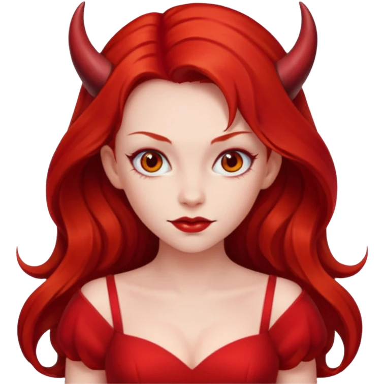 long hair devil girl emoji
