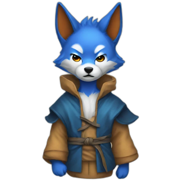 blue hood kitsune emoji
