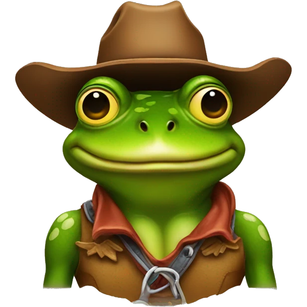 Cowboy frog emoji